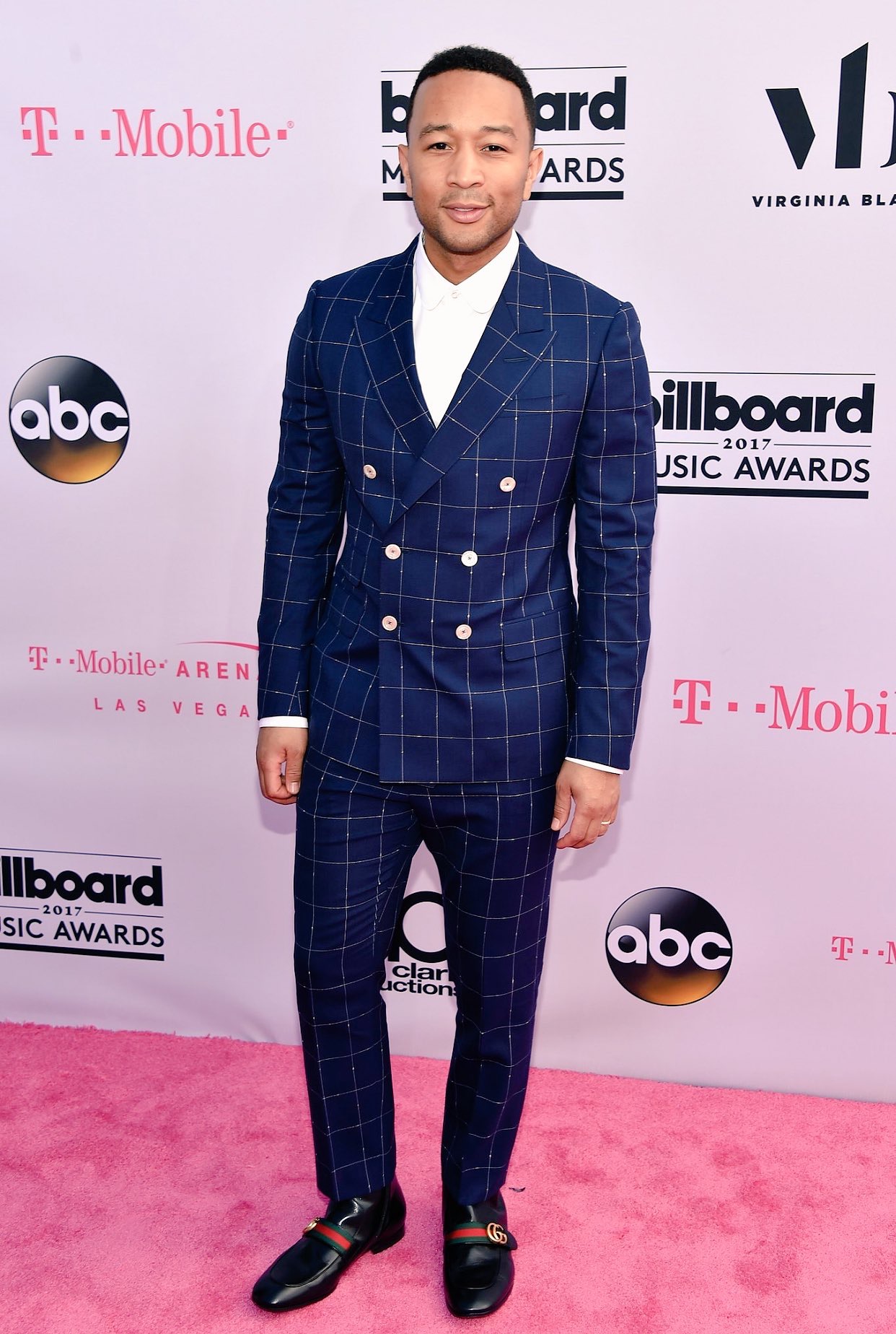 Spotted: John Legend Wears Gucci Suit & Loafers at Billboard Music Awards 2017