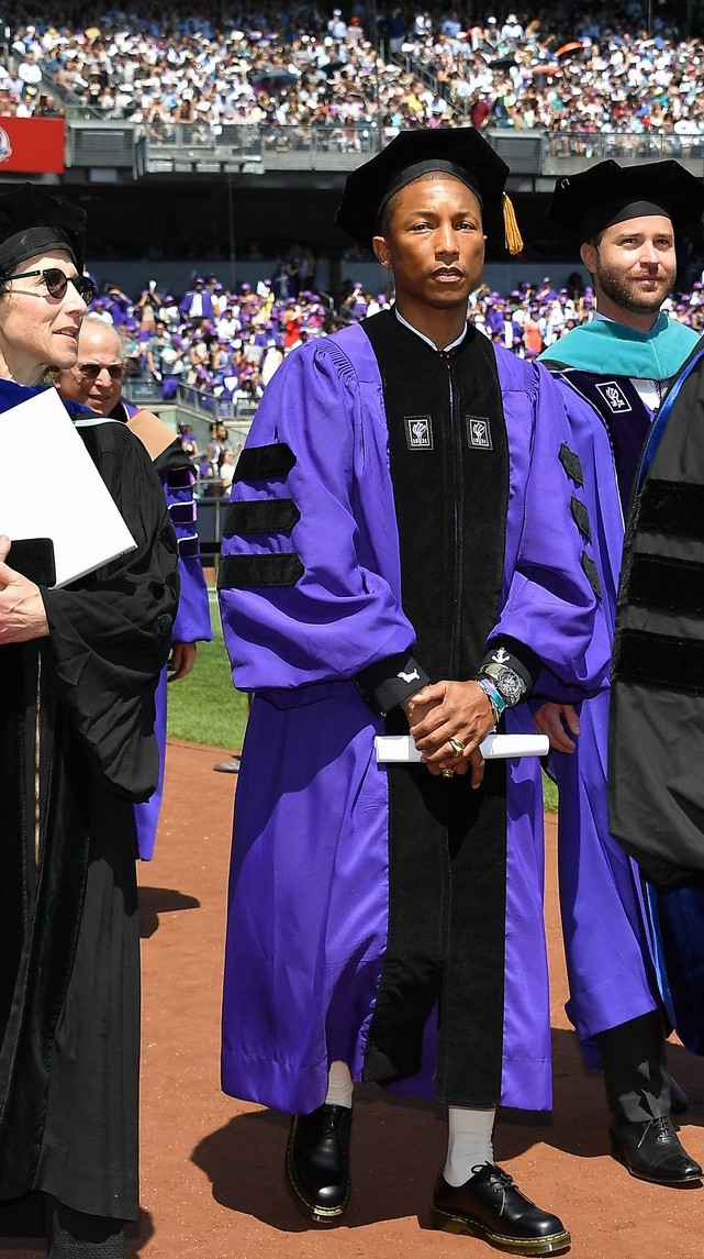 SPOTTED: Pharrell Williams Graduates In Dr Martens Boots