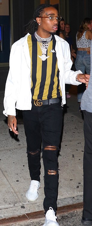 SPOTTED: Migos’ Quavo In Kappa Shirt, Gucci And Adidas Yeezy BOOST 350 Sneakers