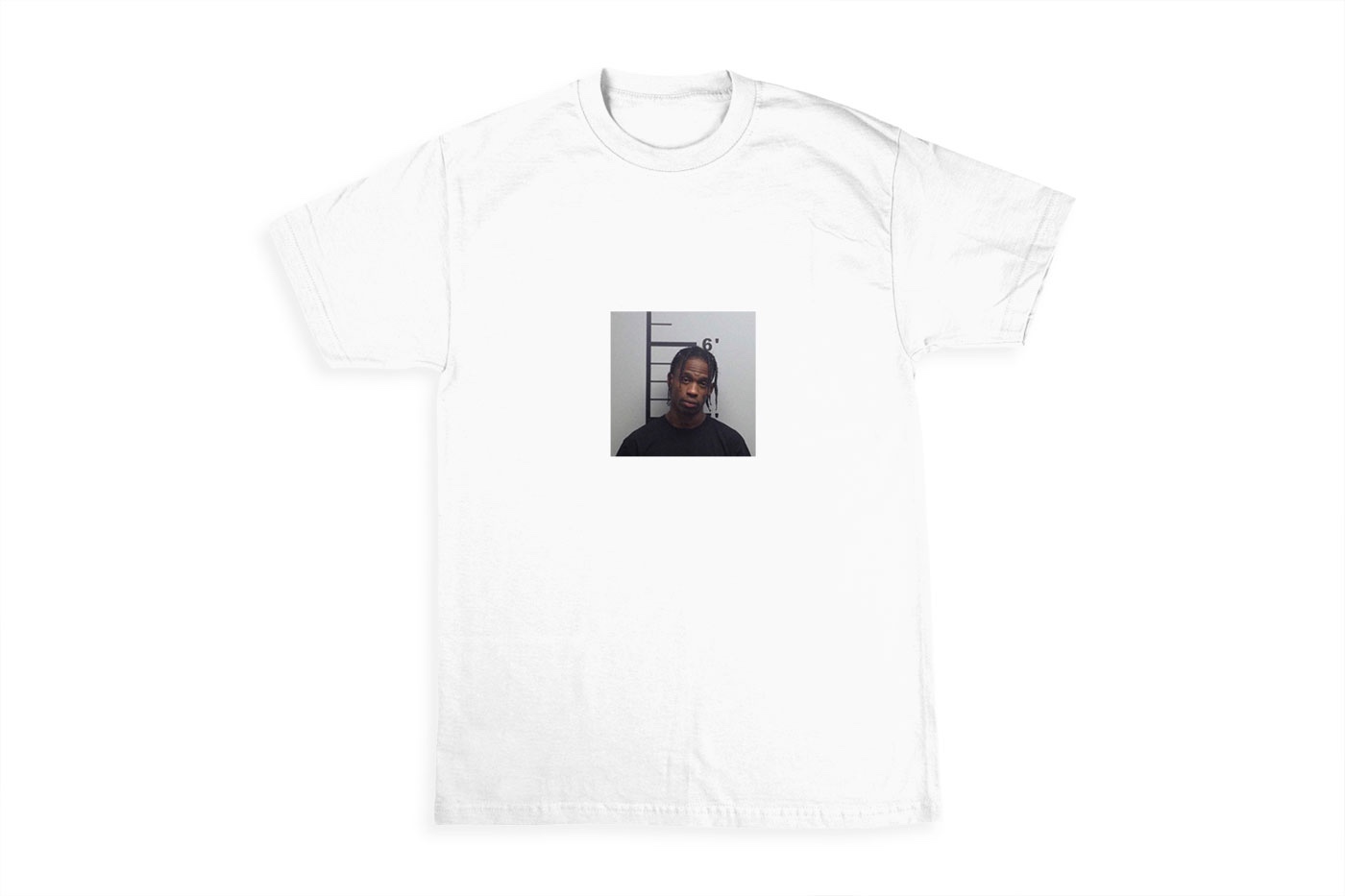 Travis Scott Releases Limited Edition Mugshot T-Shirt