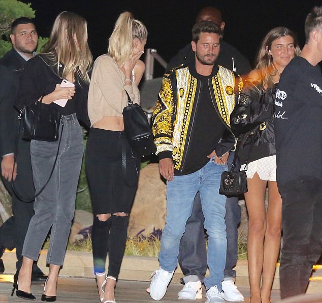 SPOTTED: Scott Disick In Versace Bomber Jacket And Adidas Sneakers