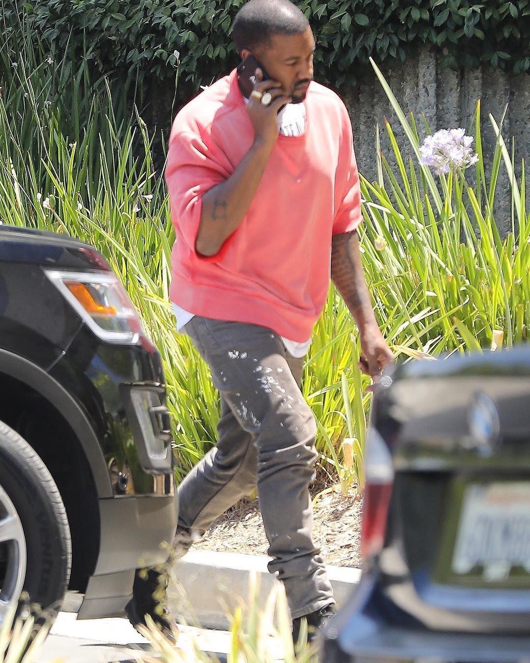 SPOTTED: Kanye West wearing vintage Helmut Lang jeans and Yeezy Season boots