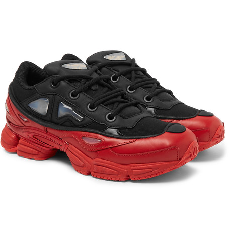 Raf Simons x adidas Ozweego III Leather And Mesh Sneakers