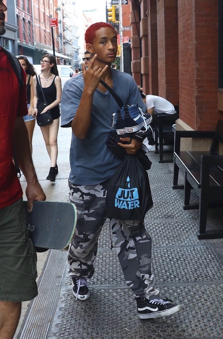 SPOTTED: Jaden Smith Wears Vans Sk8-Hi Sneakers in NYC