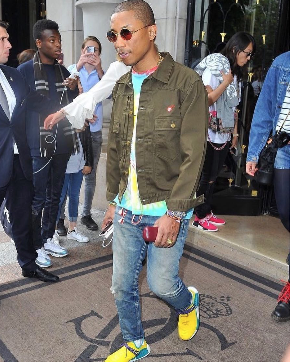 SPOTTED: Pharrell Williams in new Human Race NMDs