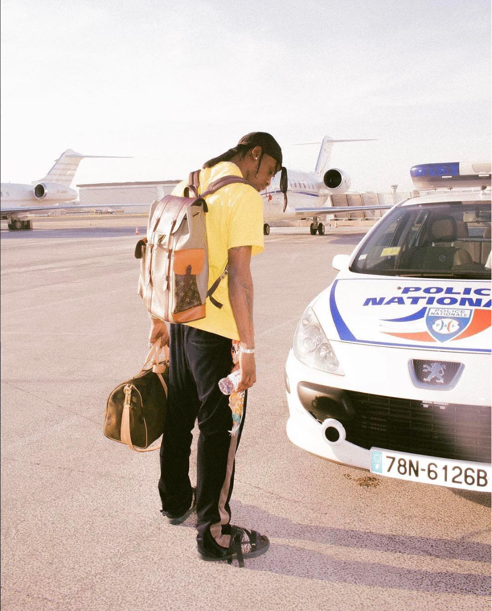 SPOTTED: Travis Scott in Louis Vuitton and Doublet