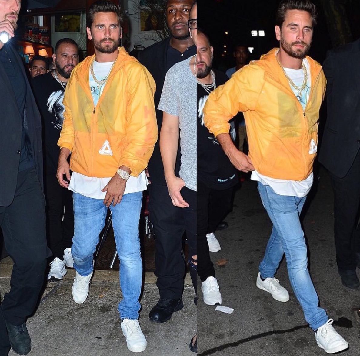 SPOTTED: Scott Disick In Palace Jacket And Heron Preston T-Shirt