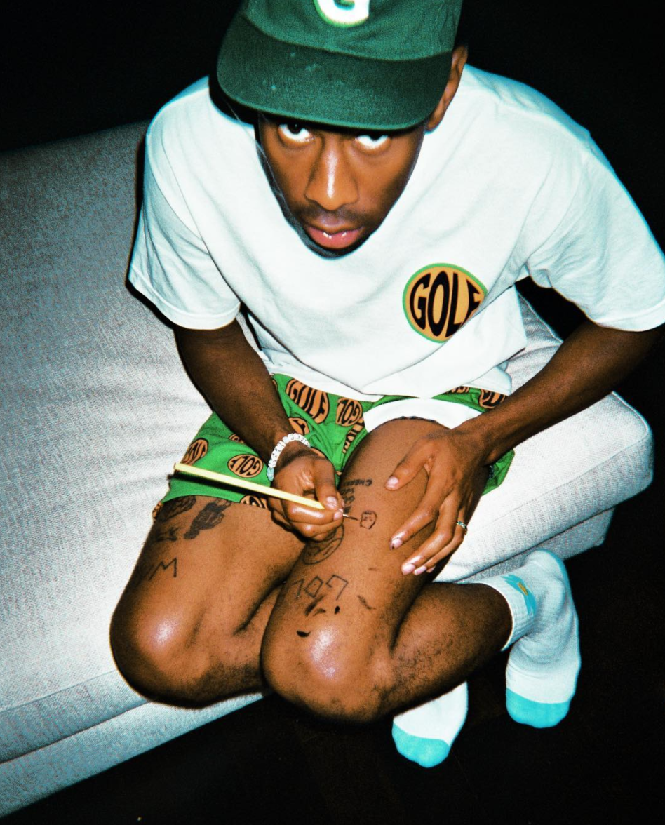 SPOTTED: Tyler, The Creator In Golf Wang Cap, T-Shirt