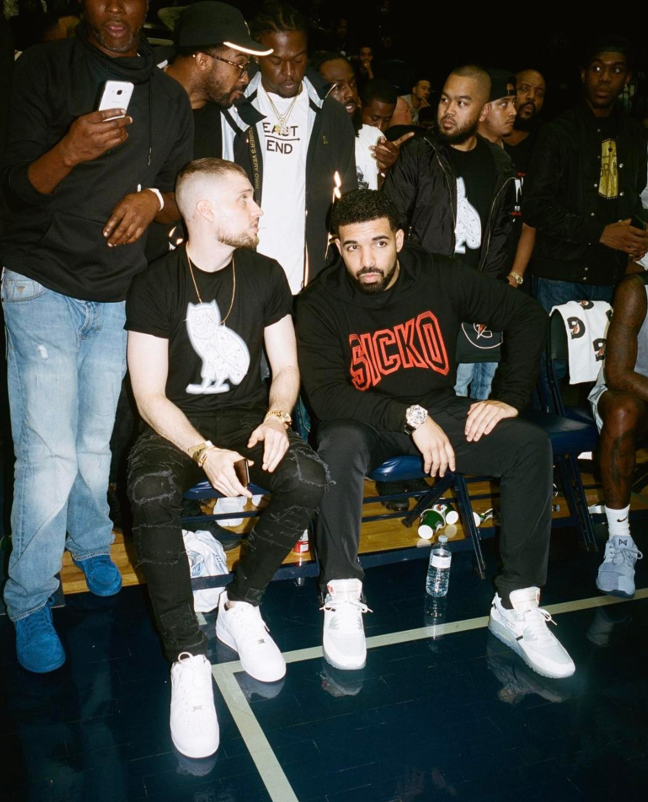SPOTTED: Drake In Sicko Hoodie And Off-White x Nike Air Max 90 Sneakers
