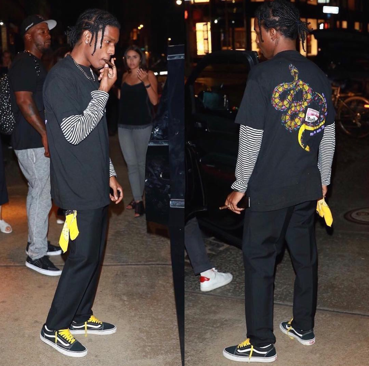 SPOTTED: A$AP Rocky In Marlboro T-Shirt And Vans Sneakers