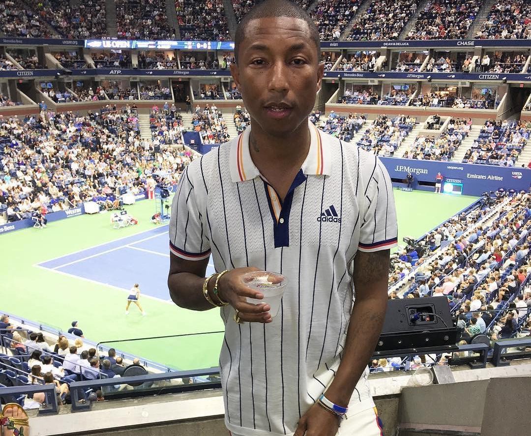 Get The Look: Pharrell in Adidas Tennis at US Open
