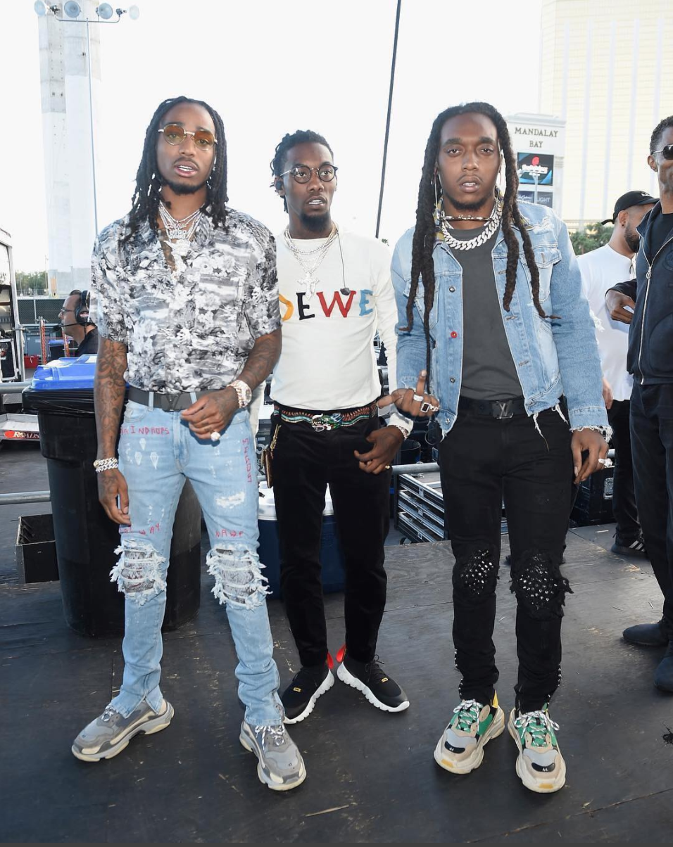 SPOTTED Migos In Loewe Gucci Balenciaga Triple S Sneakers PAUSE Online Men s Fashion Street Style Fashion News Streetwear