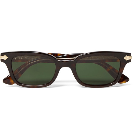 Gucci Square-Frame Tortoiseshell Acetate And Gold-Tone Sunglasses