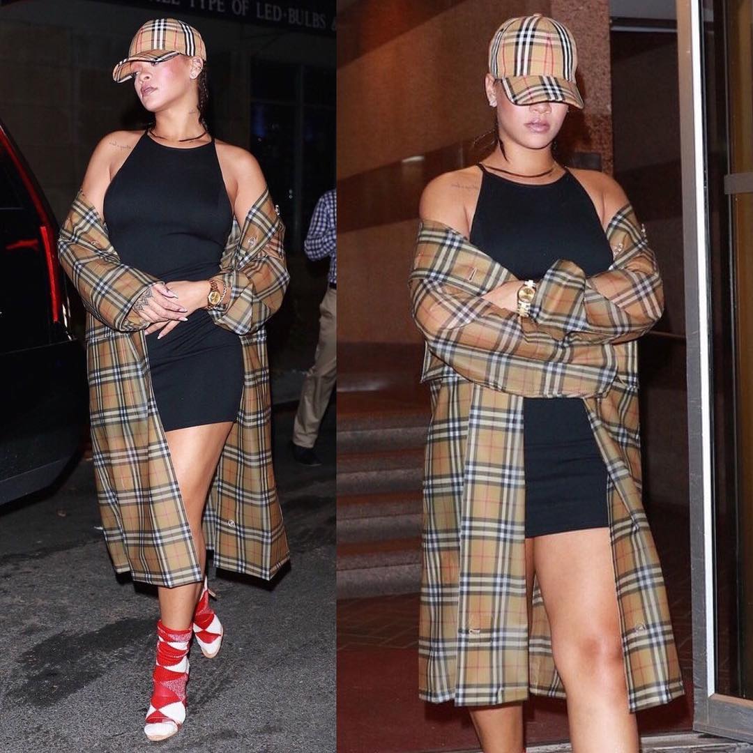 SPOTTED: Rihanna in Burberry