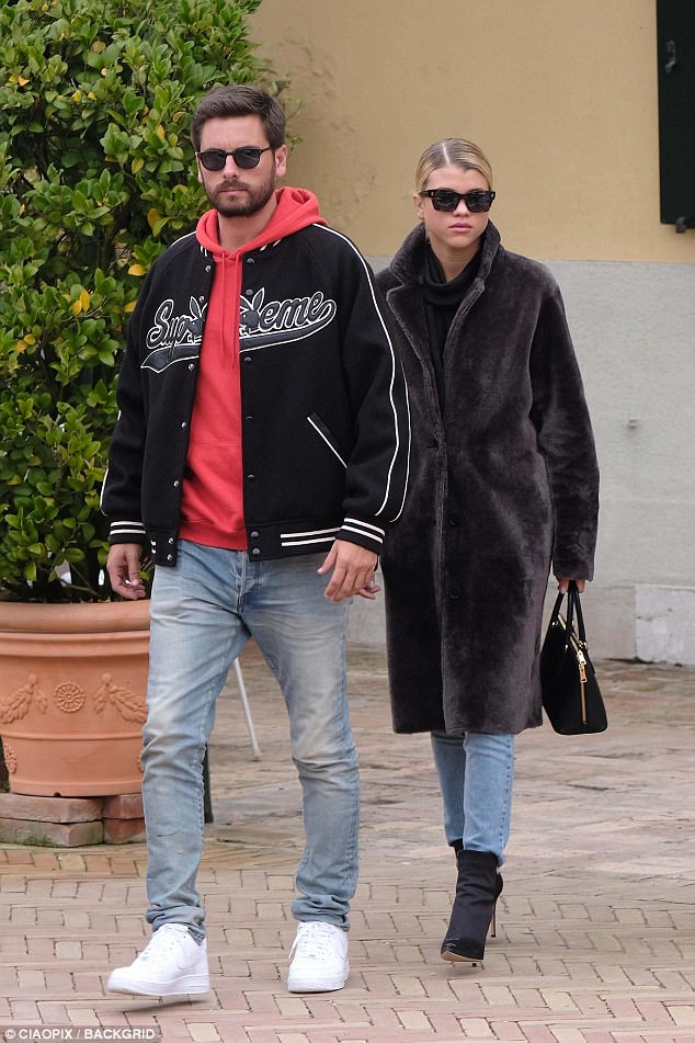 SPOTTED: Scott Disick In Supreme x Playboy Wool Varsity Jacket And Nike Air Force 1 Sneakers
