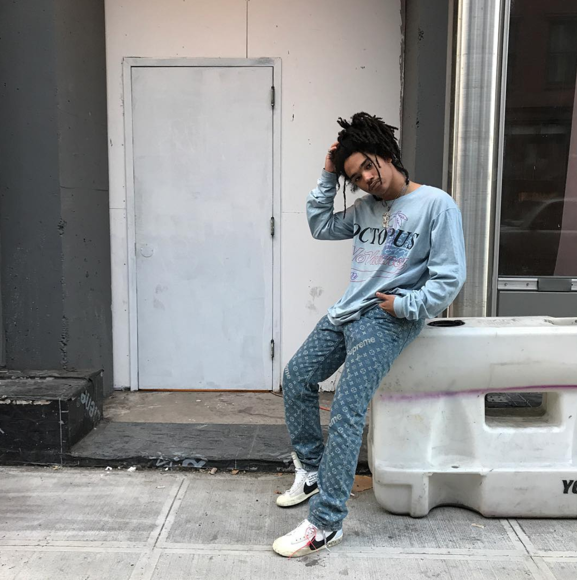 SPOTTED Luka Sabbat in OFF WHITE x Nike Blazer PAUSE Online Men s Fashion Street Style Fashion News Streetwear