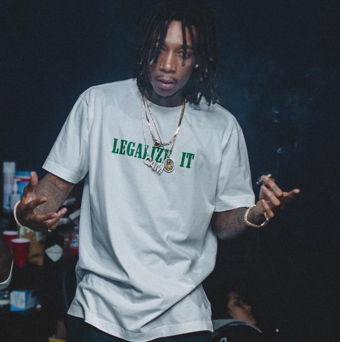 SPOTTED: Wiz Khalifa In Palm Angels T-Shirt