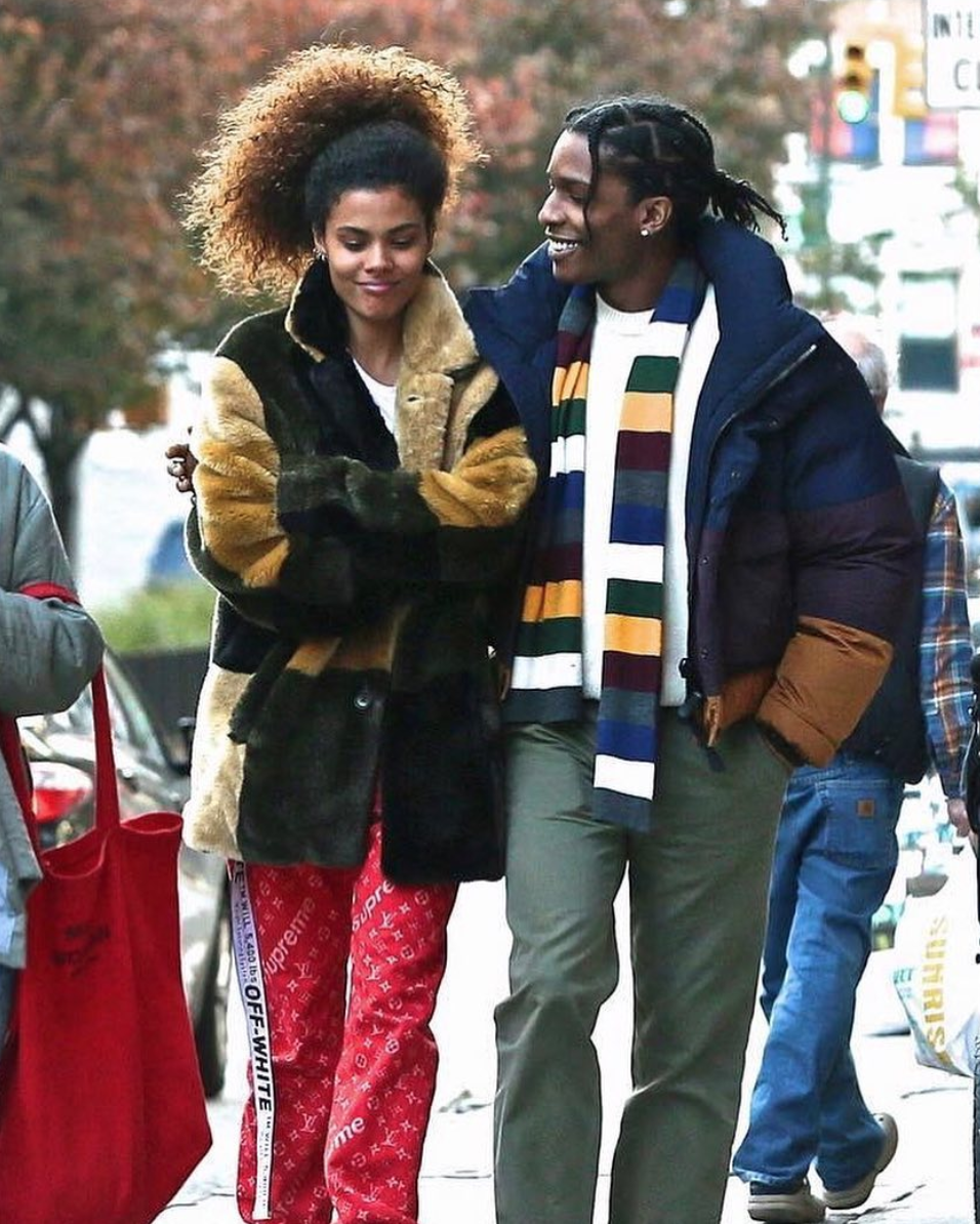 SPOTTED: A$AP Rocky In Burberry Colour Block Puffer Jacket