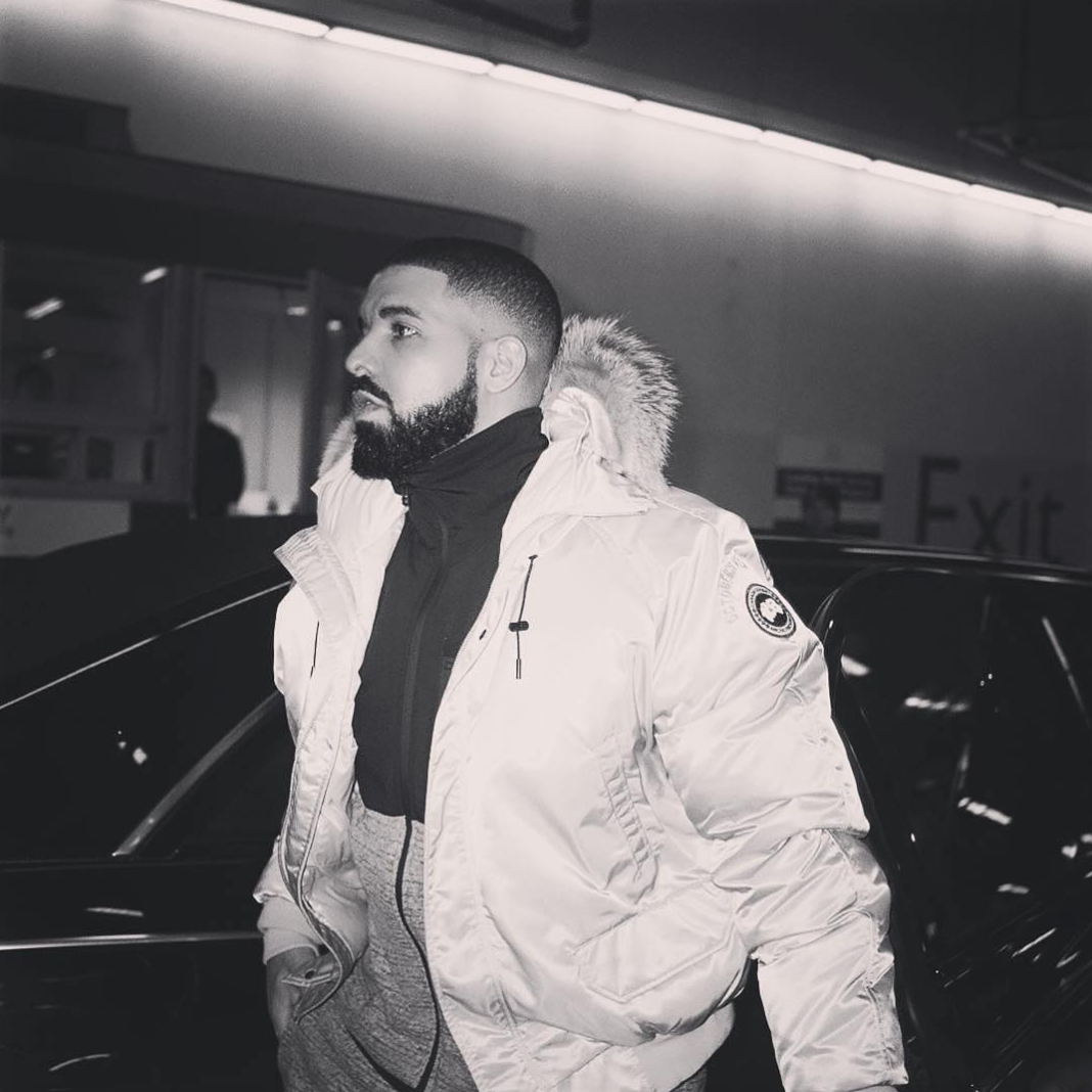 SPOTTED: Drake wearing an OVO X Canada Goose Jacket