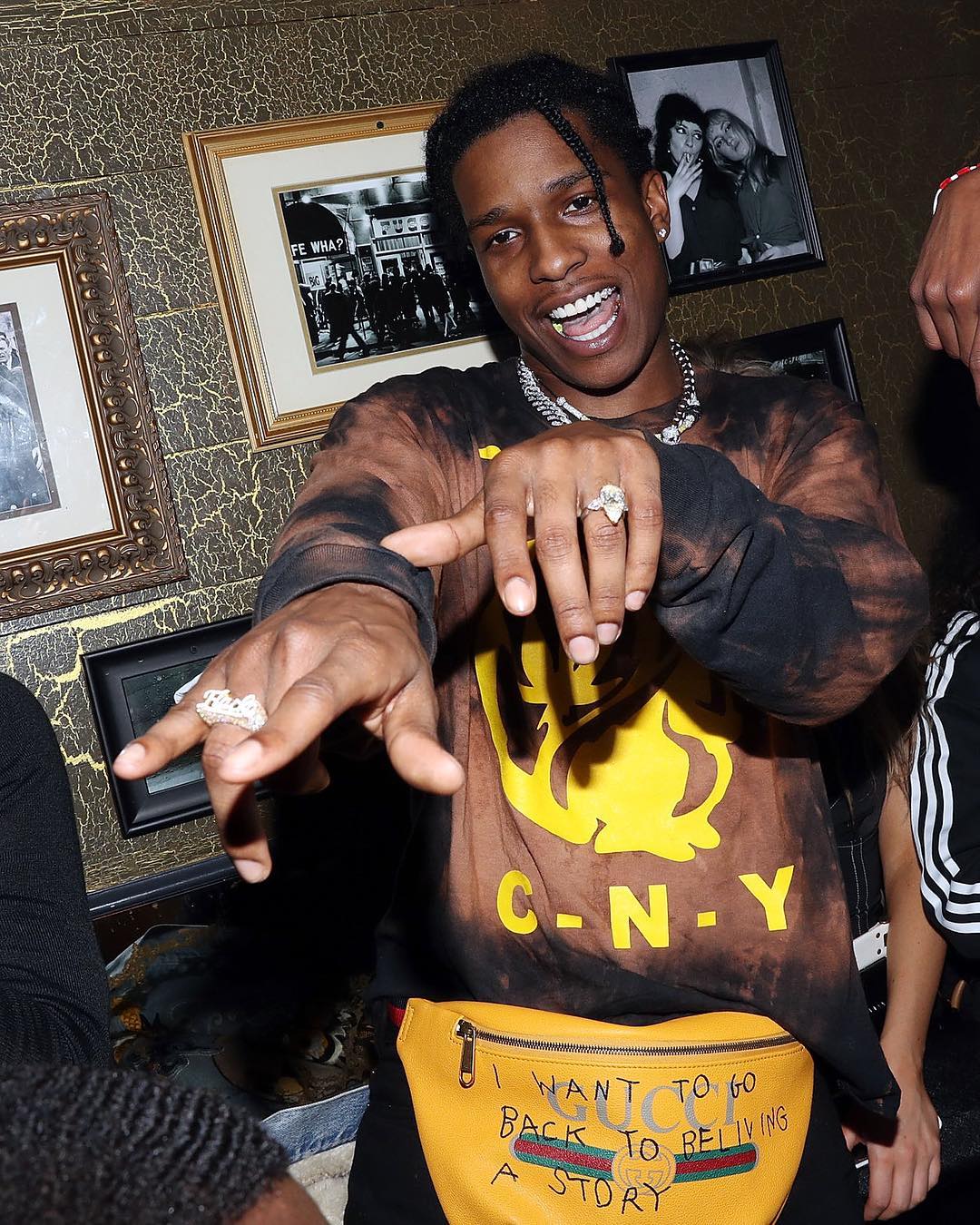 SPOTTED: A$AP Rocky in Gucci and CNY.NYC