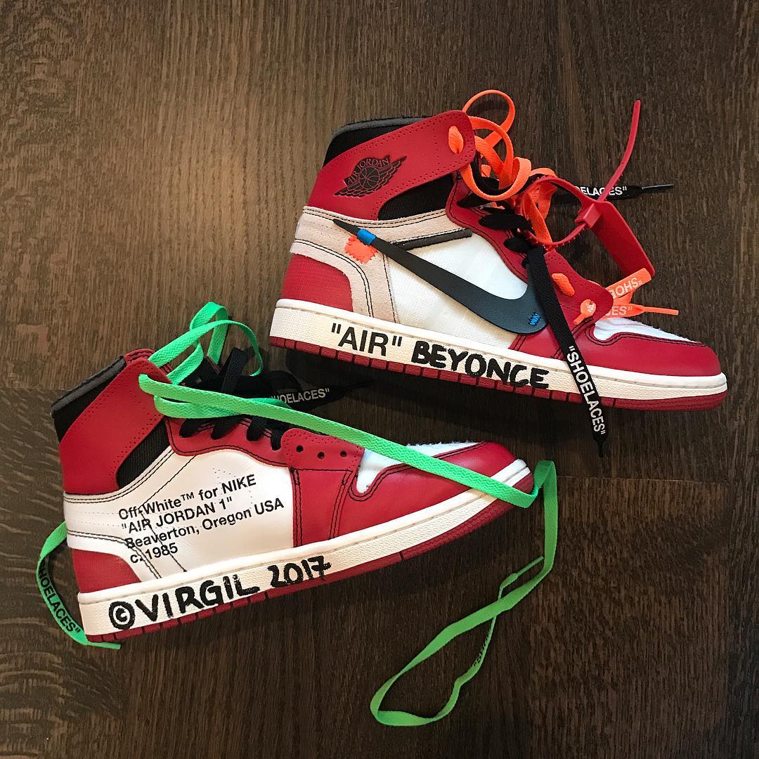 Virgil Abloh Gifts Beyoncé a Personalised Pair of Nike Air Jordan 1’s