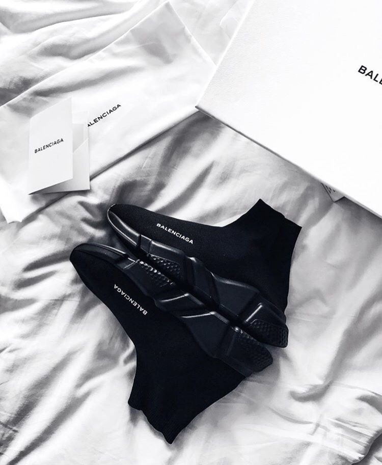 Restock: Balenciaga Sock Sneakers In All Black