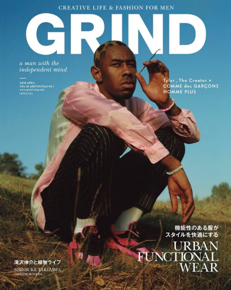 SPOTTED: Tyler the Creator Wearing CDG Homme Plus x Nike Trainers for GRIND