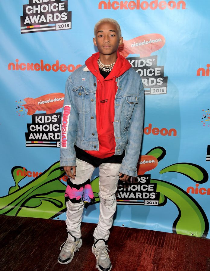 INGLEWOOD, CA - MARCH 24:  Actor/musician Jaden Smith attends Nickelodeon's 2018 Kids' Choice Awards at The Forum on March 24, 2018 in Inglewood, California.  (Photo by Charley Gallay/KCA2018/Getty Images for Nickelodeon)