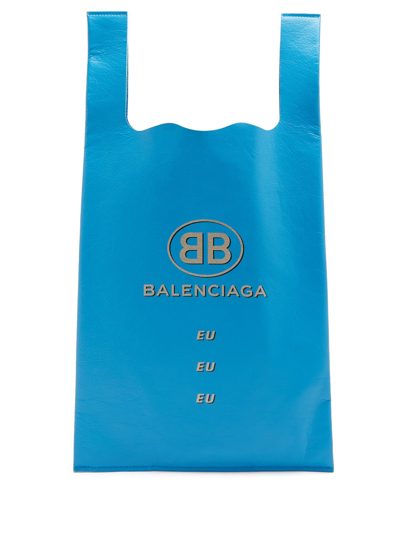 PAUSE or Skip: Balenciaga Logo-Print Leather Shopper Tote