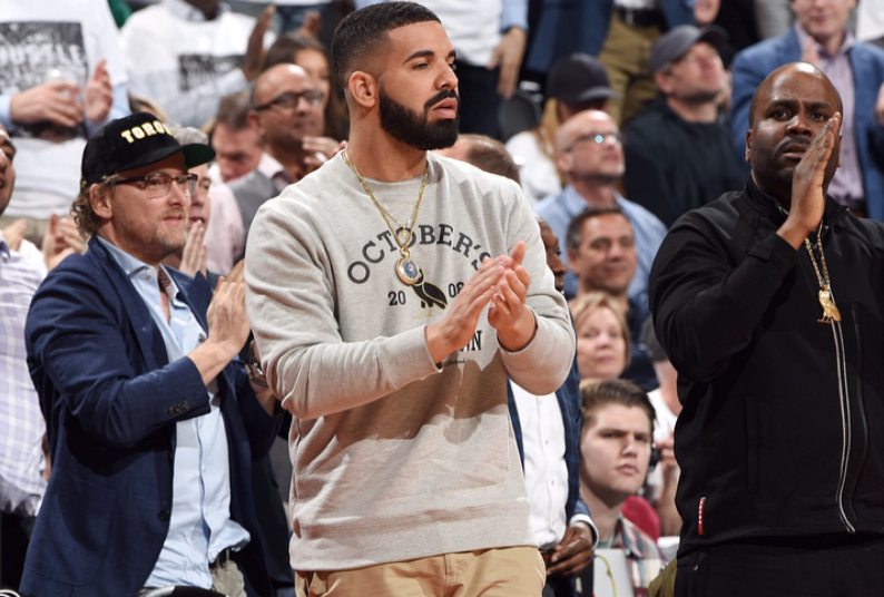 SPOTTED: Drake in OVO Sweatshirt & Yeezy Boots