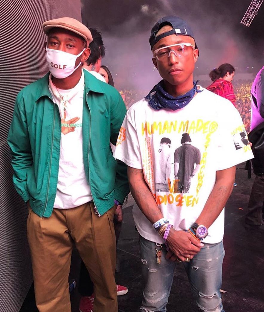 SPOTTED: Tyler, the Creator and Pharrell in HUMAN MADE, Golf, Converse and Chanel