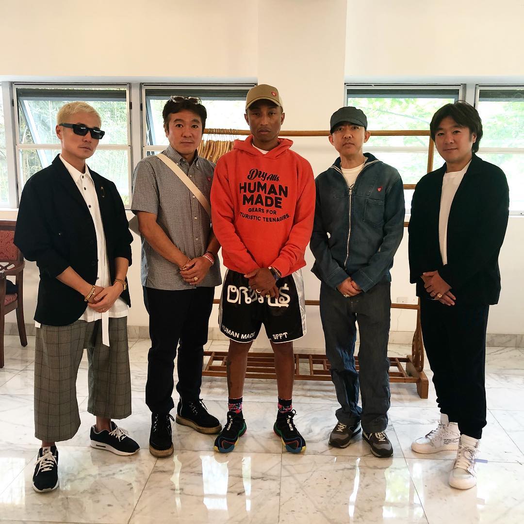 SPOTTED: Pharrell in Japan Sporting HUMAN MADE