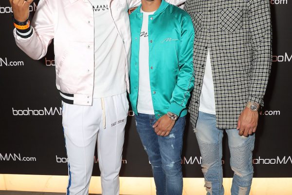 LONDON, ENGLAND - MAY 10:  (L-R) Not3s, Samir Kamani and Dele Alli attends boohooMAN by Dele Alli Launch at Radio Rooftop on May 10, 2018 in London, England.  (Photo by David M. Benett/Dave Benett/Getty Images for boohooMAN) *** Local Caption *** Samir Kamani; Dele Alli; Not3s