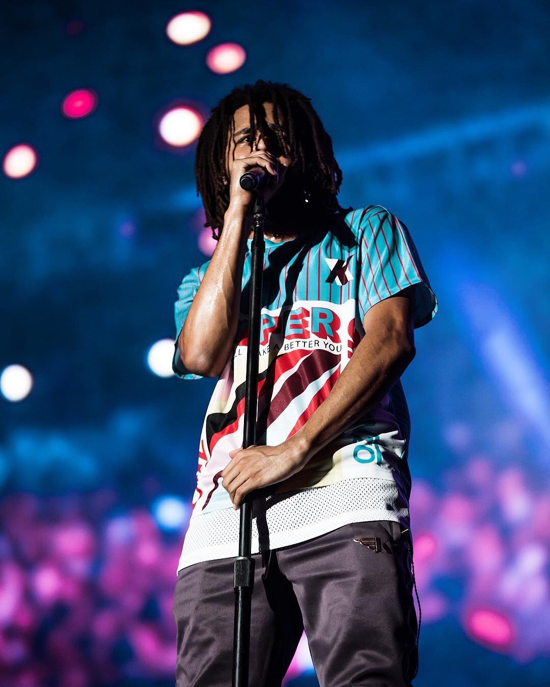 SPOTTED: J. Cole Performing in Miami Sporting Kenzo