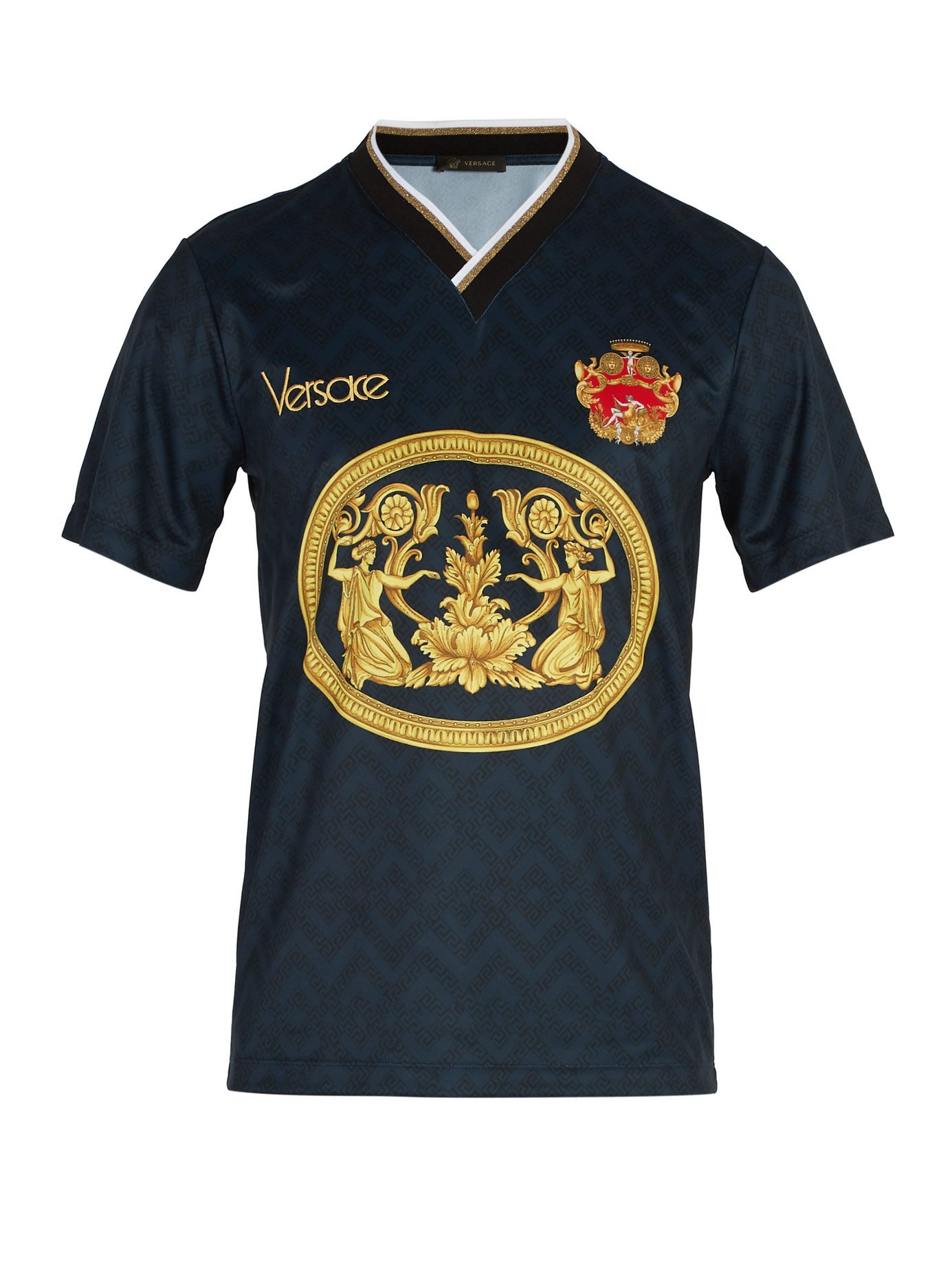 Versace V Neck Football Shirt