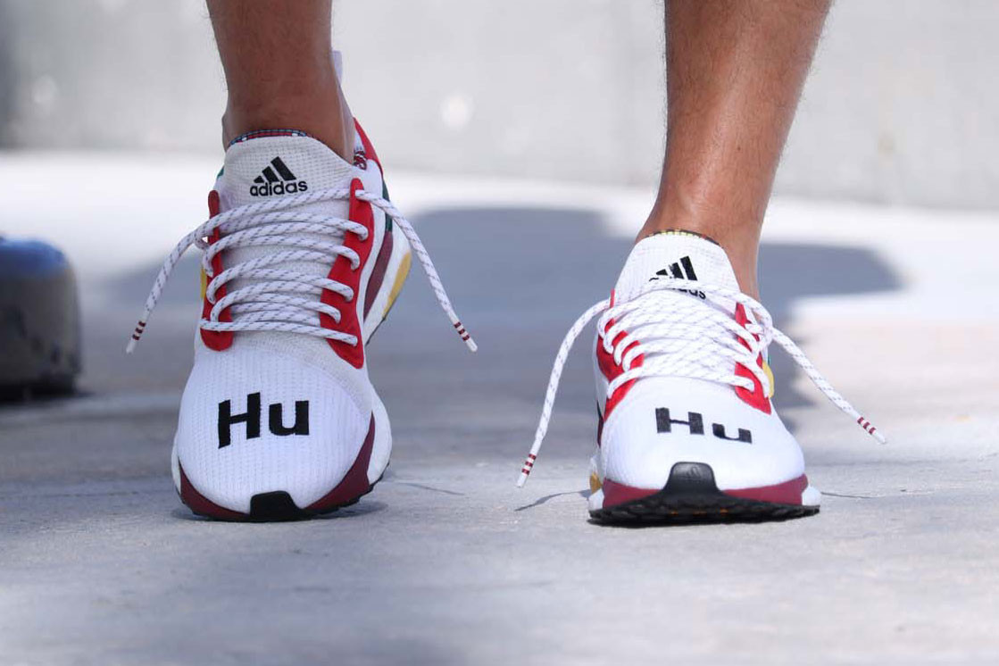 An Early On-Feet Look at Pharrell X Adidas’ Solar Hu Glide ST in White