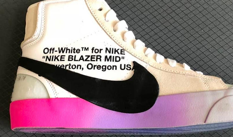 Images of A Rainbow Soled Off-White x Nike Blazers Surface