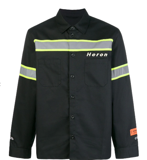 HERON PRESTON reflective panel shirt