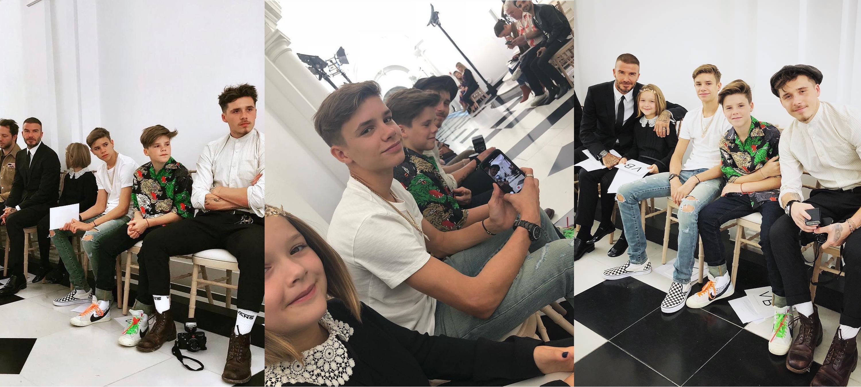 SPOTTED: The Beckham Family Supporting Victoria’s First London Fashion Week Show