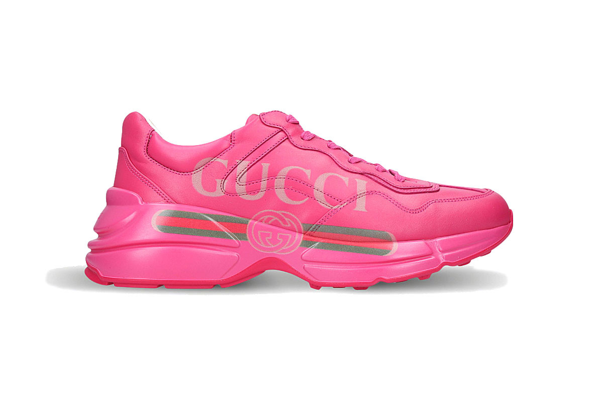 PAUSE or Skip: Gucci Rhyton Logo Sneaker in All-Pink