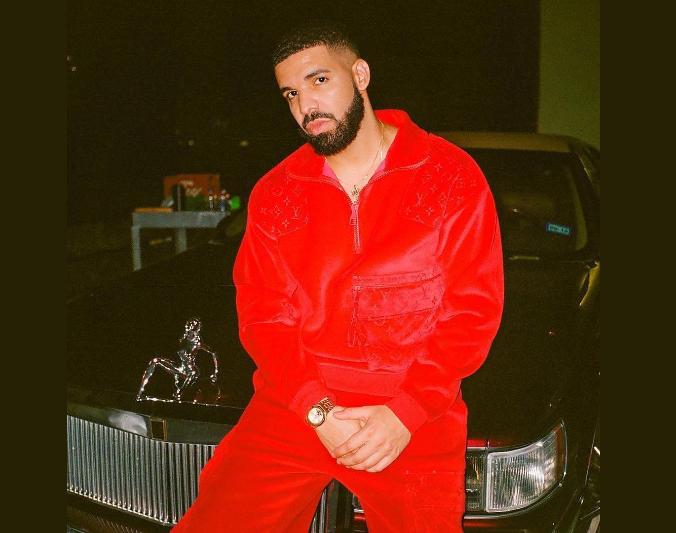SPOTTED: Drake in Full Louis Vuitton During the Filming of SICKO MODE’s Visuals
