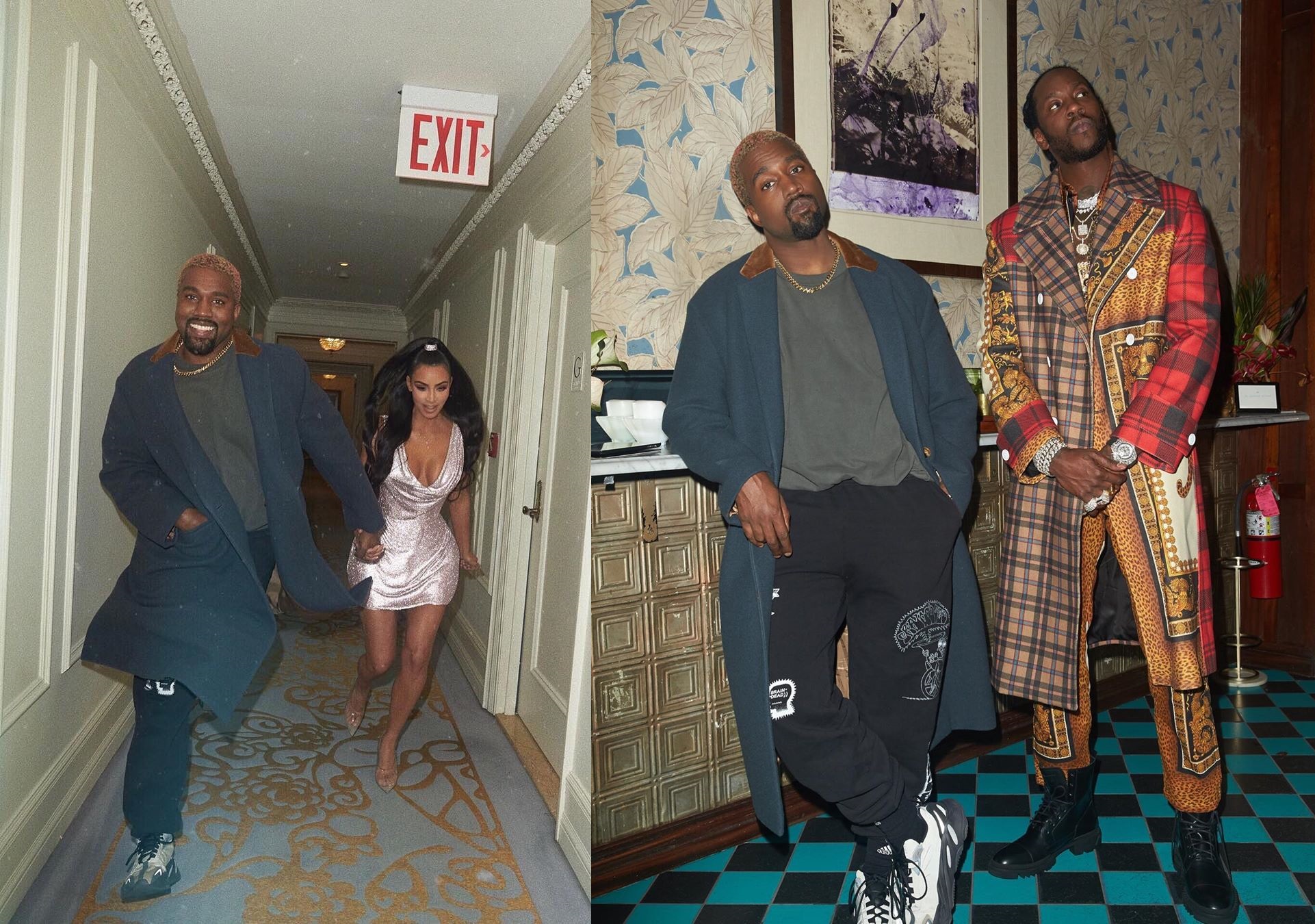 SPOTTED: Kim Kardashian and Kanye West get Playful in Versace, BRAIN DEAD and YEEZYs