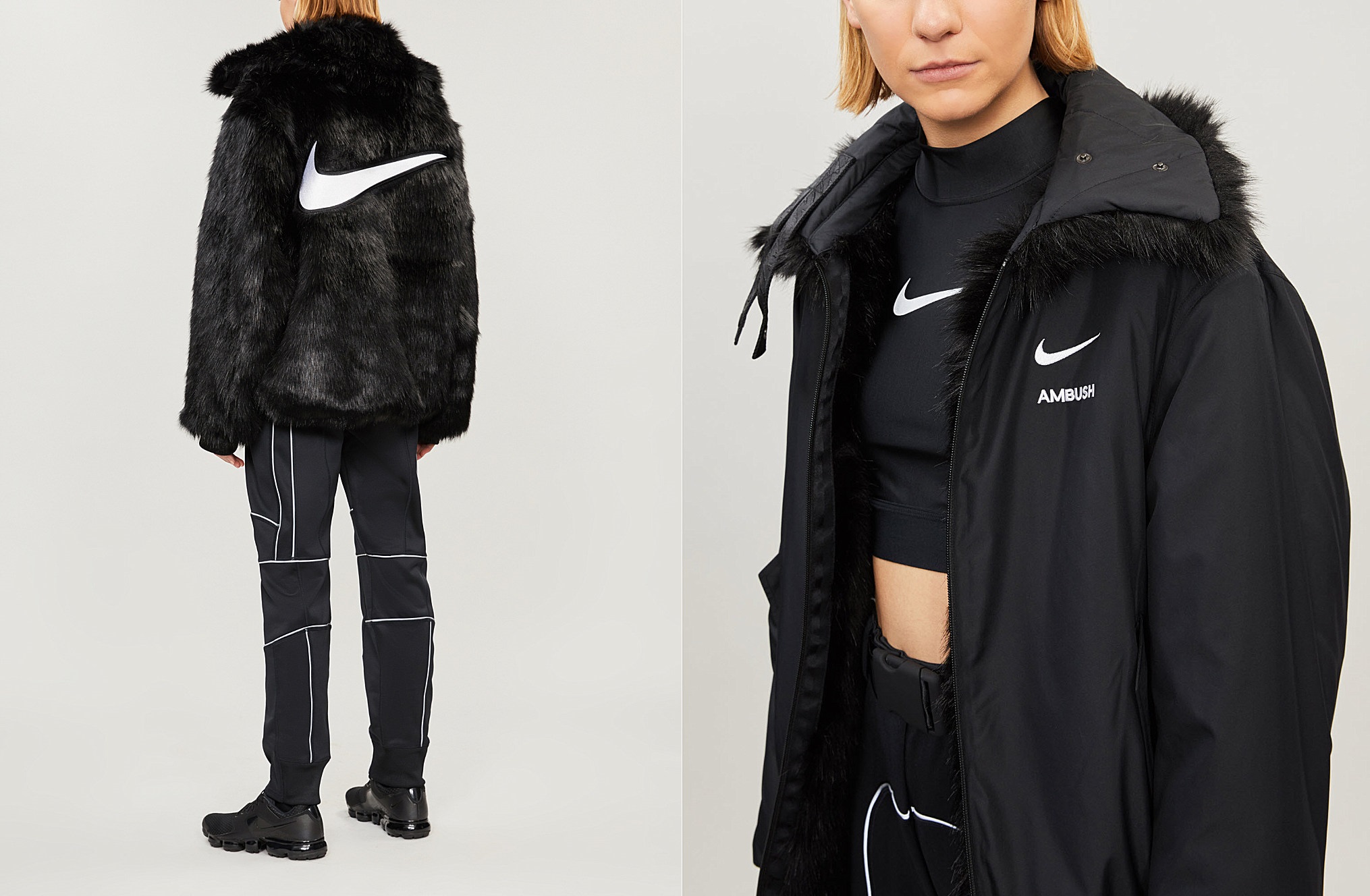 PAUSE Must Have: Nike X Ambush Reversible Logo-Print Faux-Fur Jacket