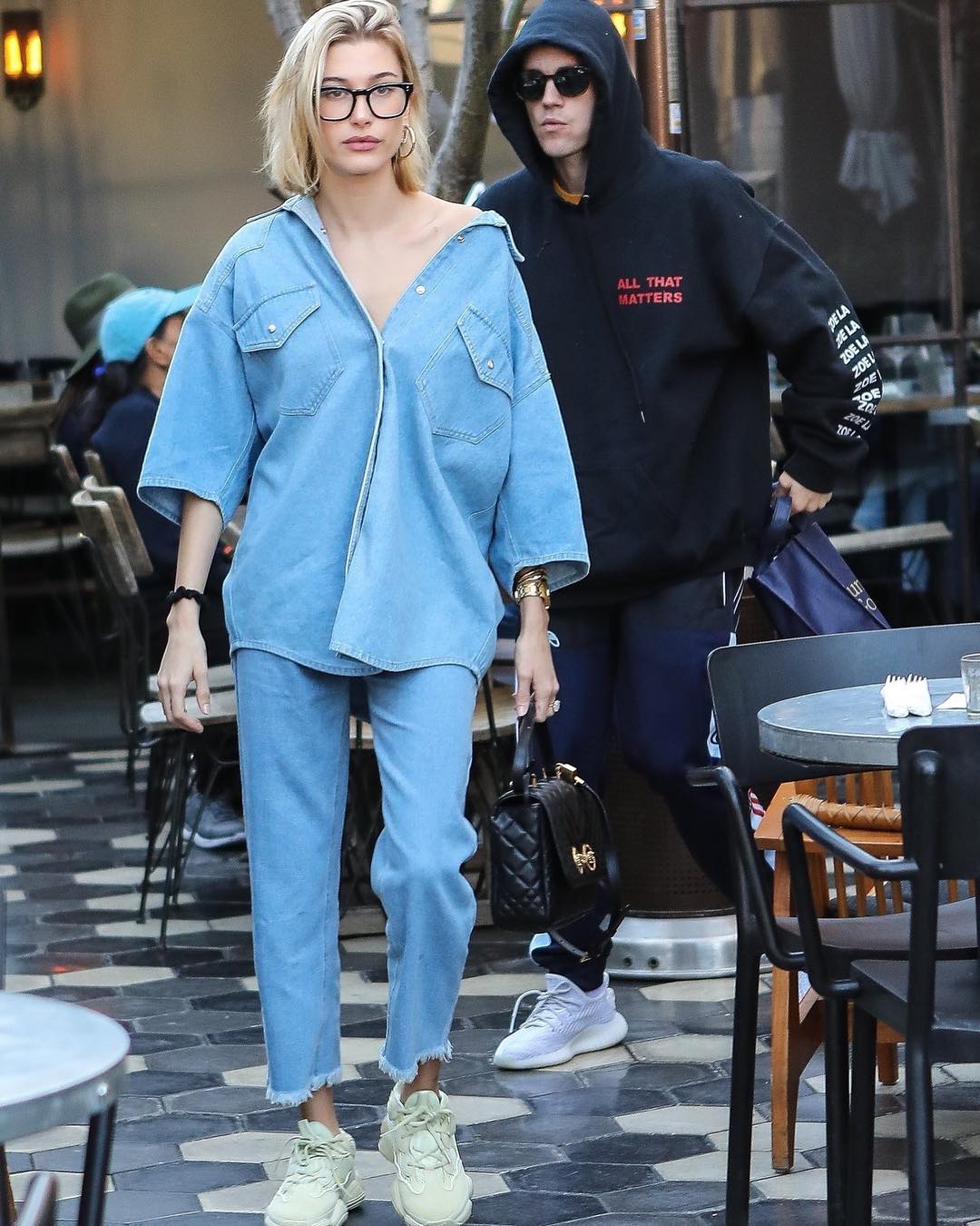 March 28th: Hailey Bieber arriving at Zinque restaurant in West Hollywood,  California… in 2023