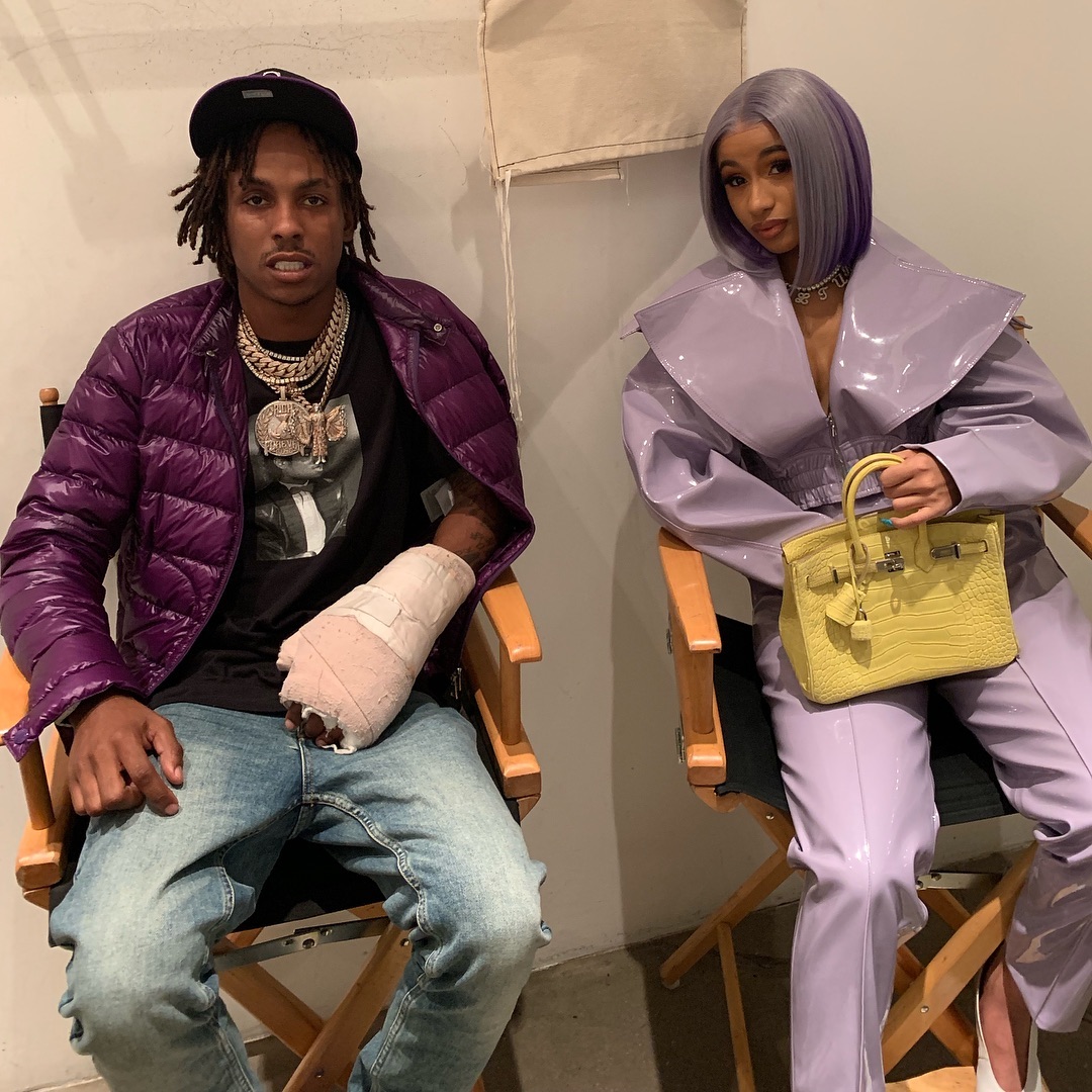 SPOTTED: Rich The Kid & Cardi B in Purple Tones