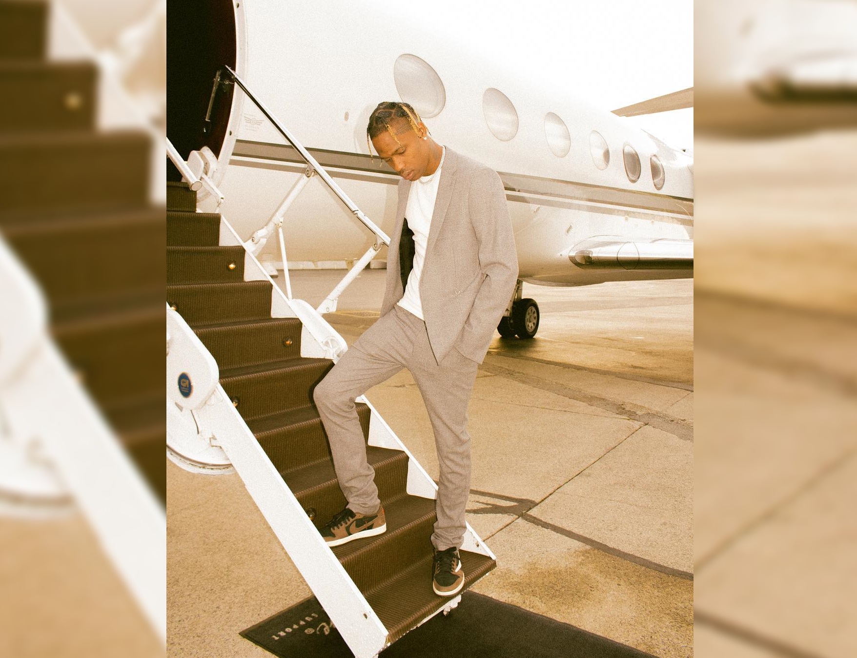 SPOTTED: Travis Scott Rocks Formal Fit with his Upcoming Collaborative Nikes