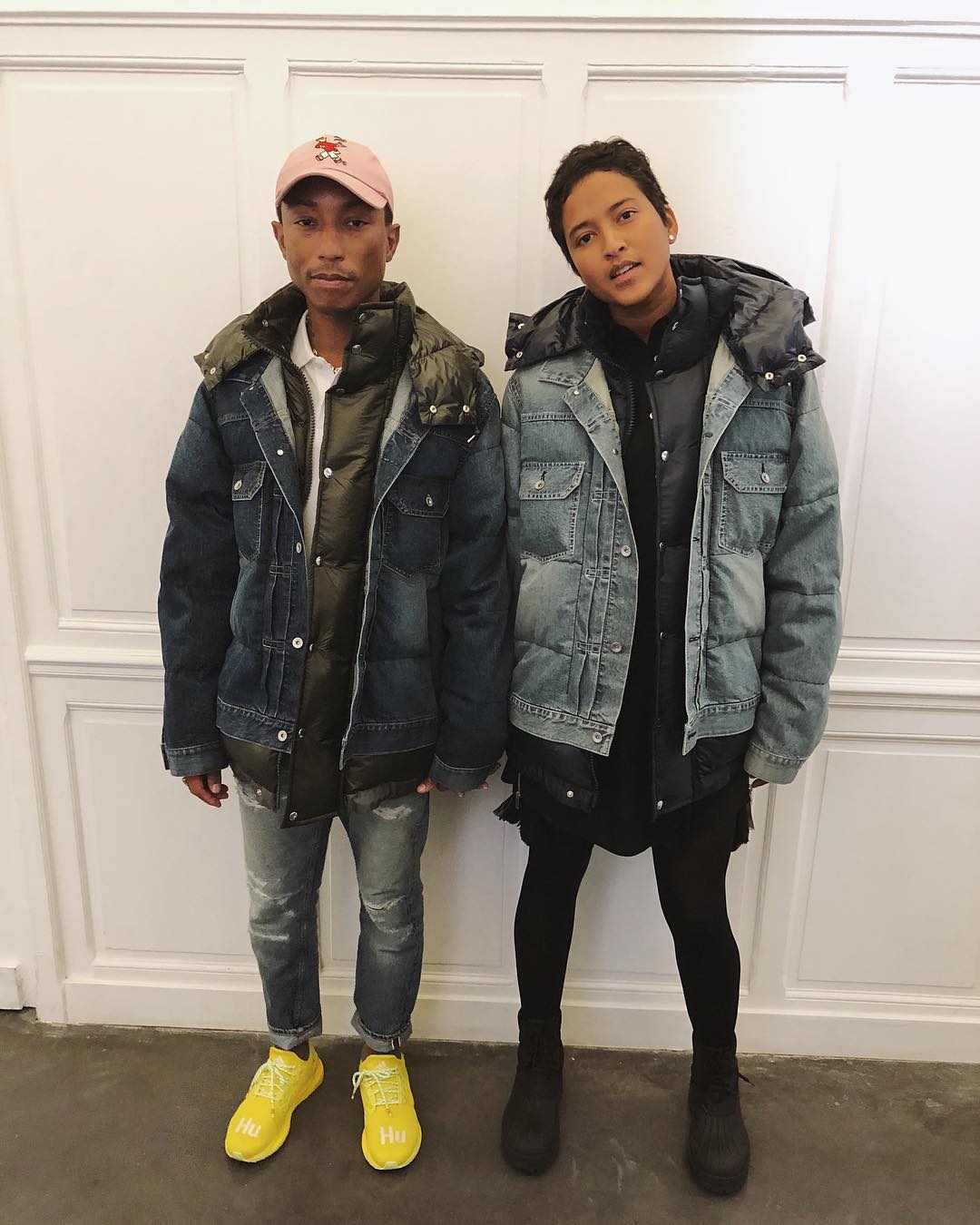 SPOTTED: Pharrell Williams Keeps it Cosy in Sacai