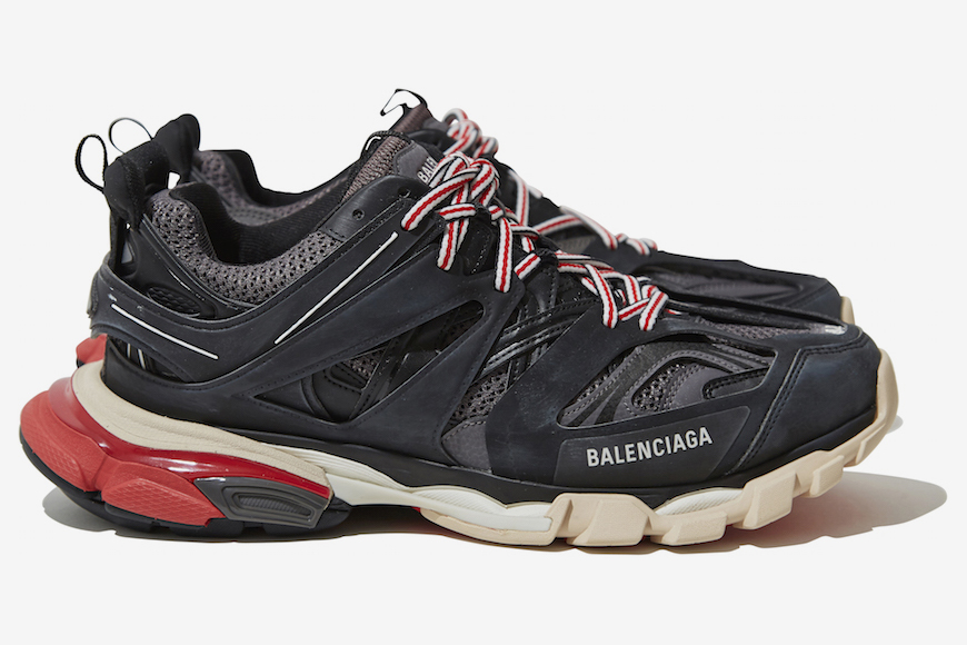 Balenciaga Black Track 2 Sneakers textile rubber synthetic