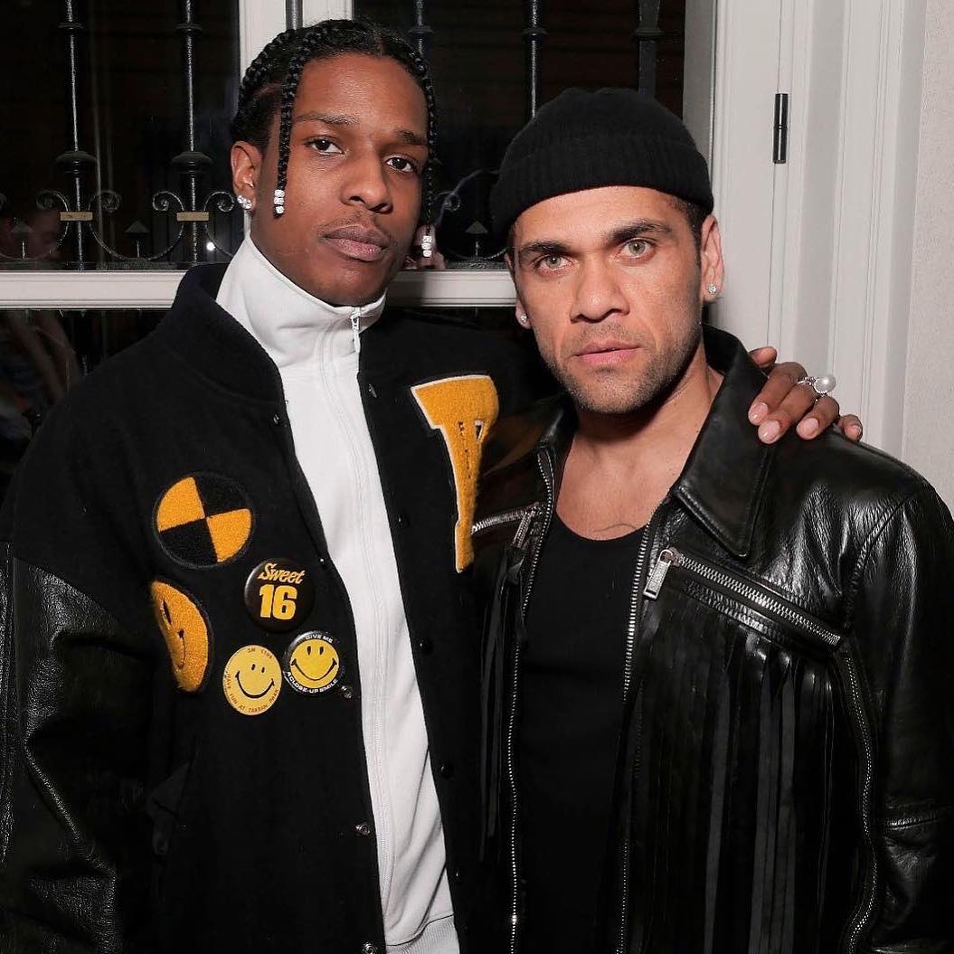 ASAP Rocky Black Letterman Jacket