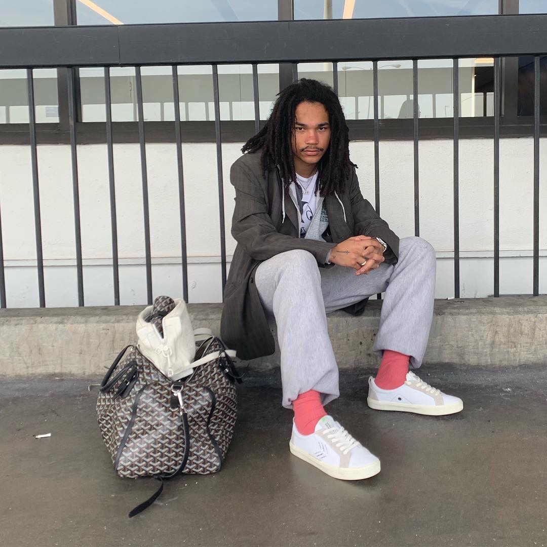 SPOTTED: Luka Sabbat Pairs Relaxed Fit with Goyard Luggage